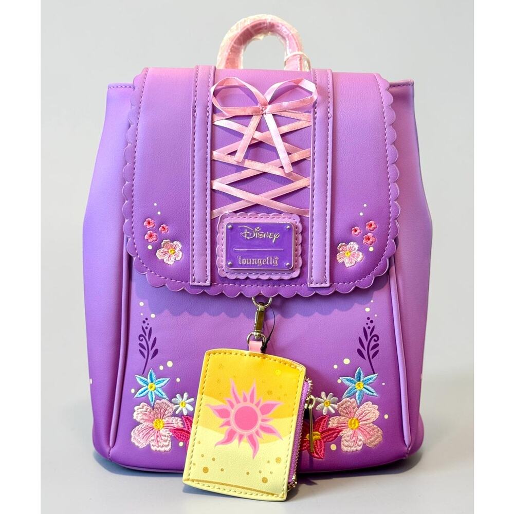 Loungefly Disney Princess Rapunzel Dress Mini Backpack Tangled NWT Bag Charm